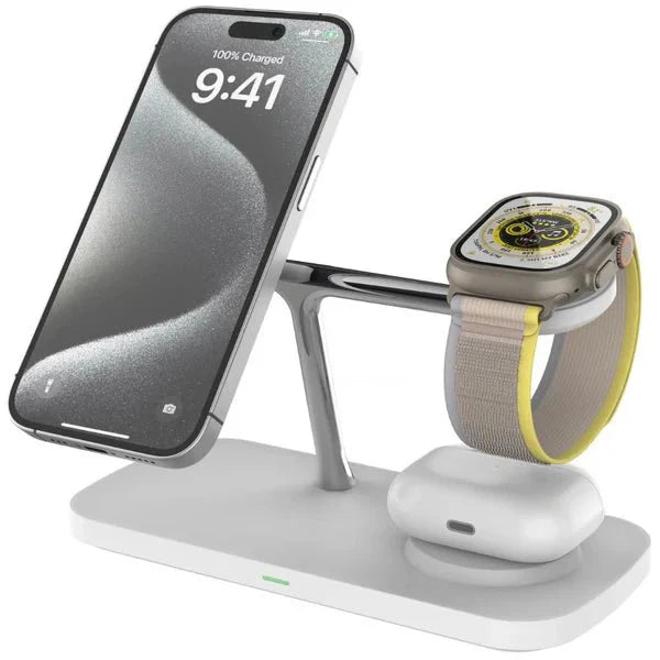 3‑in‑1 Wireless Charger Stand for iPhone & Apple Watch | Elactra